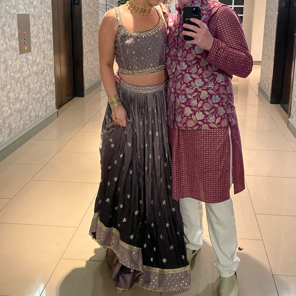 Purple Indian Lehenga Set